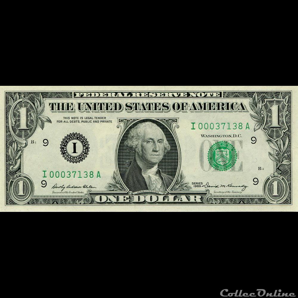 billet amerique du nord etat uni i 1 federal reserve notes small size 1969 series