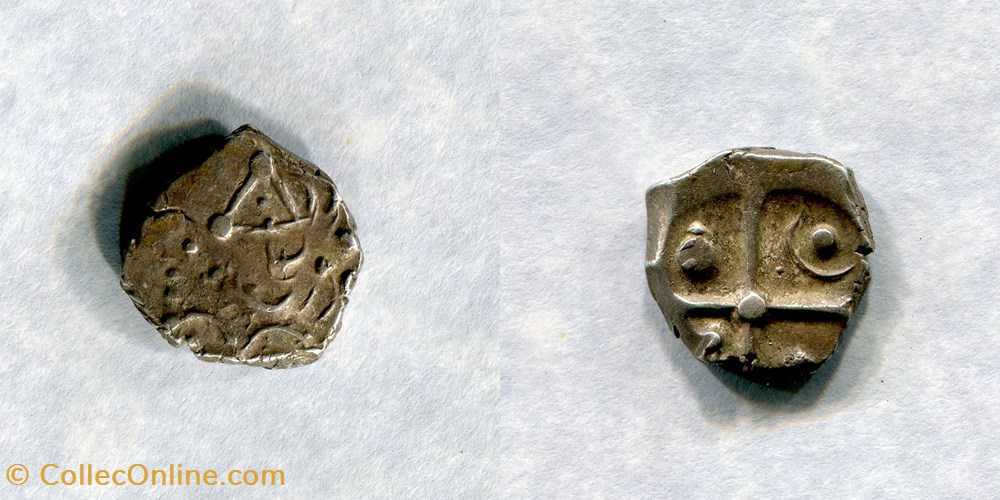 CADURQUES - Drachme à la Tête triangulaire monnaies antiques celtes cadurques drachme a la tete triangulaire