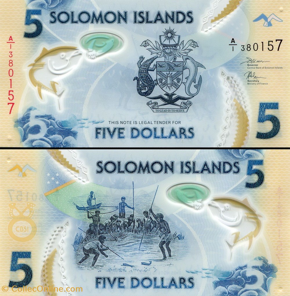 ILES SALOMON - PICK 38 a - 5 DOLLARS - 2019 billets oceanie iles salomon pick 38 a 5 dollars 2019
