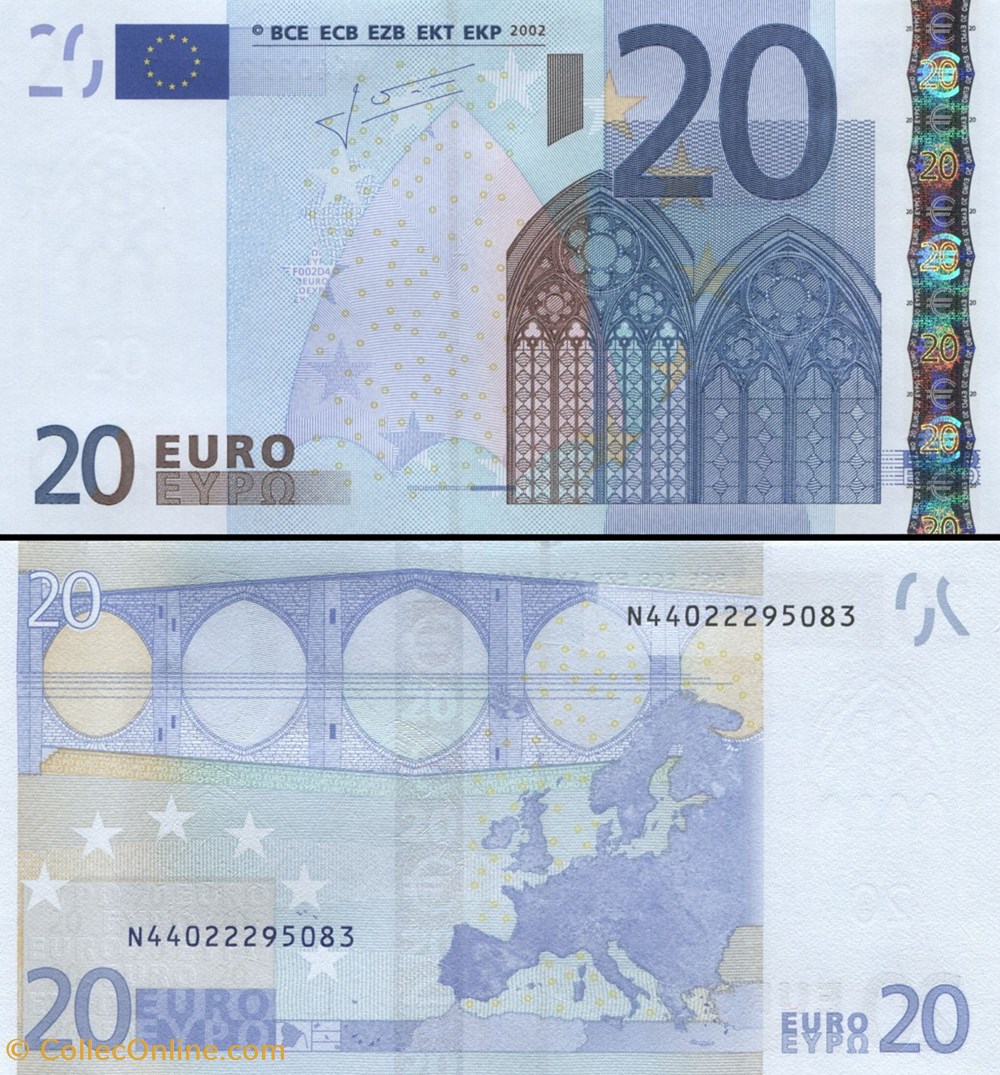 20 EUROS - SIGNATURE TRICHET - PICK 10 N - AUTRICHE billets 20 euros signature trichet pick 10 n autriche