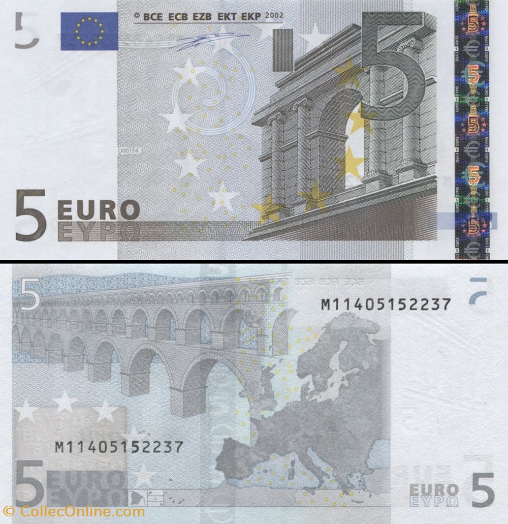 5 EUROS - SIGNATURE DUISENBERG - PICK 1 M - PORTUGAL billets 5 euros signature duisenberg pick 1 m portugal