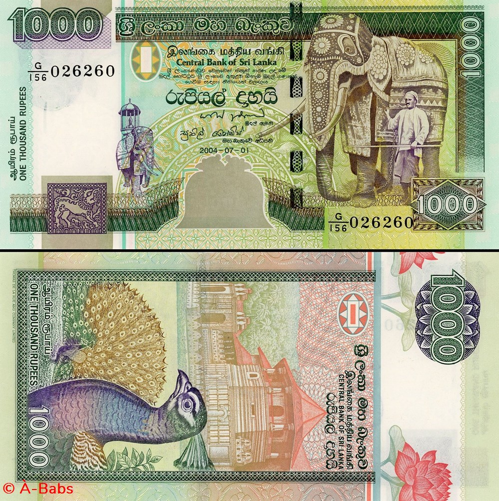 SRI-LANKA - PICK 120 c - 1000 ROUPIES - 2004 billets asie sri lanka pick 120 c 1000 roupies 2004