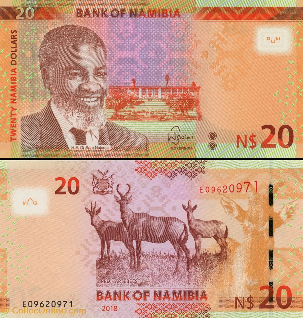 NAMIBIE - PICK 17 b - 20 Dollars Namibiens - 2018 billets afrique botswana namibie pick 17 b 20 dollars namibiens 2018