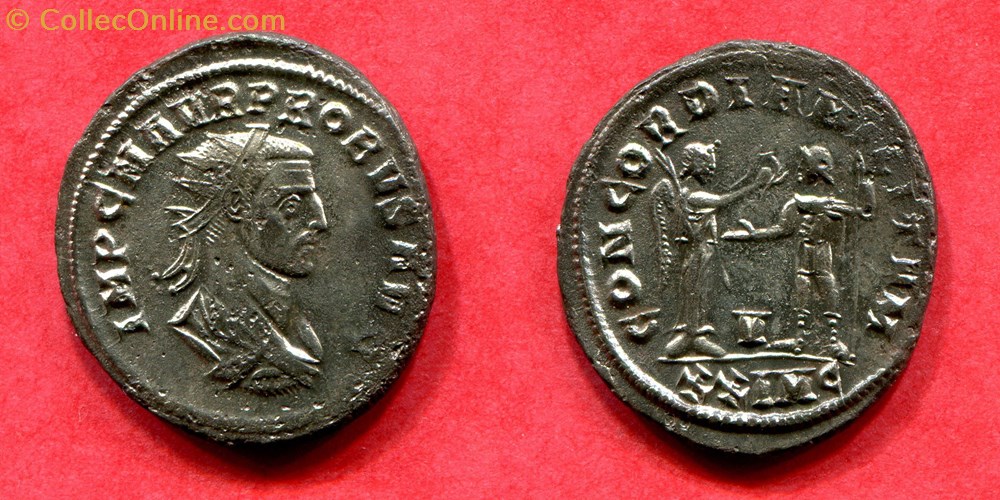 PROBUS - CONCORDIA MILITVM - RIC 907 monnaie antique av jc ap romaine republicaine imperiale probus concordia militvm ric 907