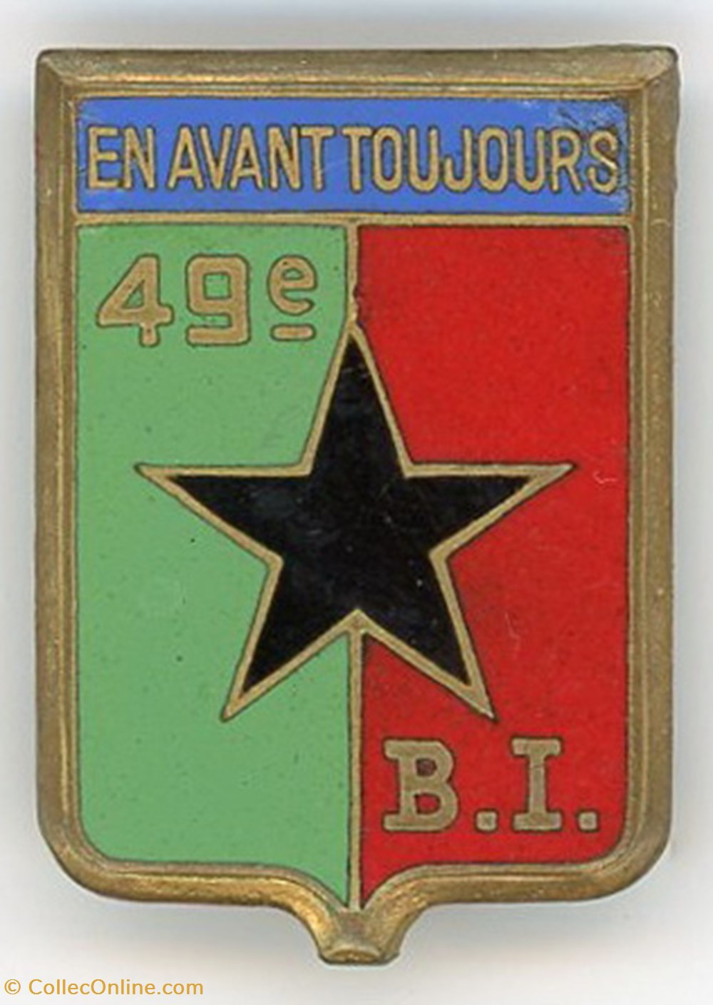 Insigne Terre - 49° Batallion d'Infanterie - France militaria medailles insignes insigne terre 49 batallion infanterie france