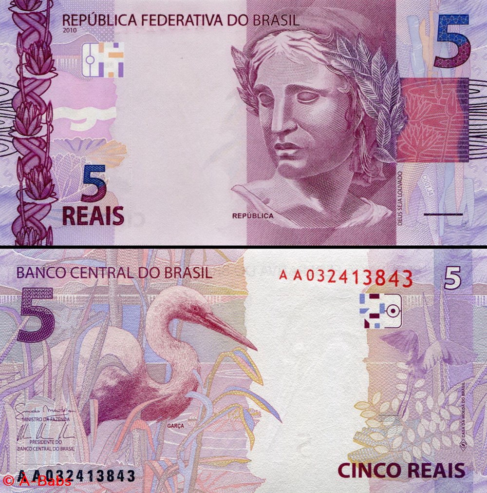 billets amerique du sud bresil pick 253a 5 reais 2010