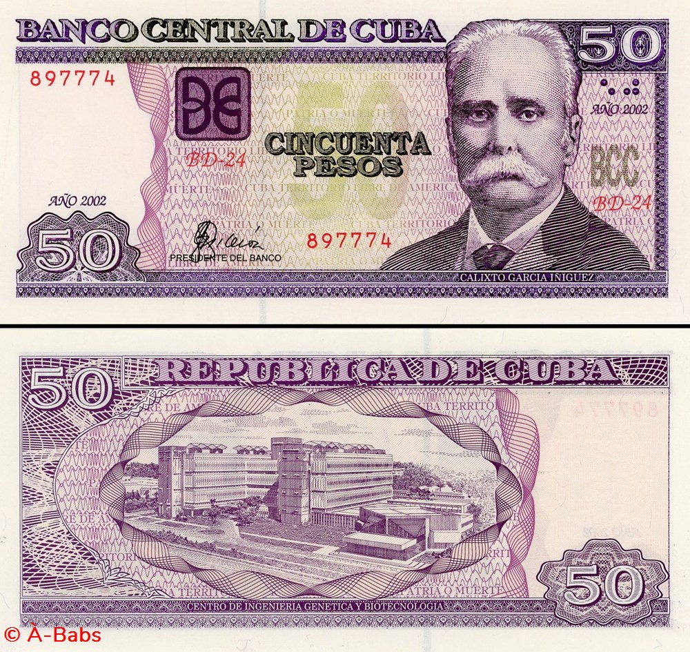 CUBA - PICK 123d - 50 PESOS - 2002 billets amerique centrale et caraibes cuba pick 123d 50 pesos 2002