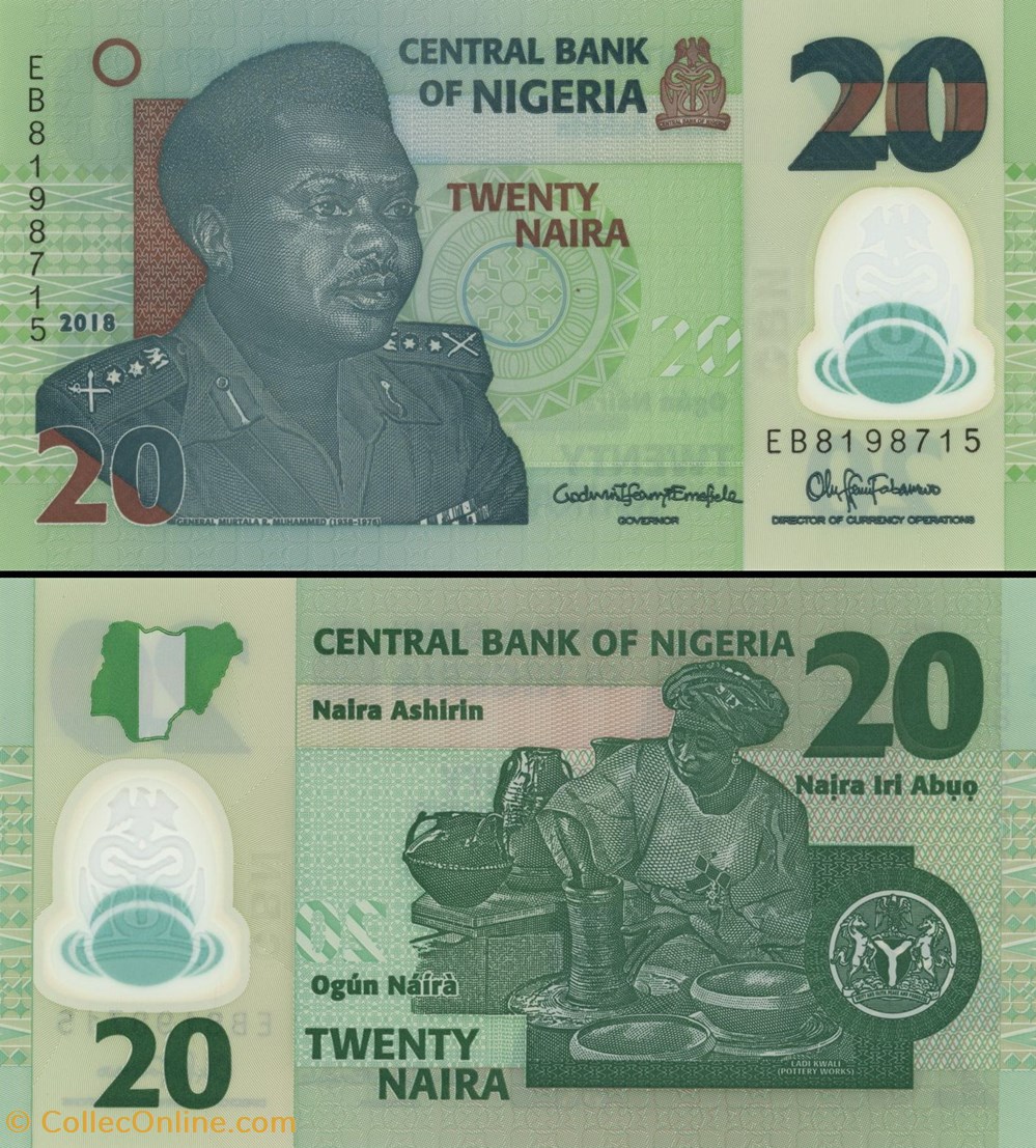 NIGERIA - PICK 34n1 - 20 NAIRA - 2018 - Banknotes - Africa - Nigeria