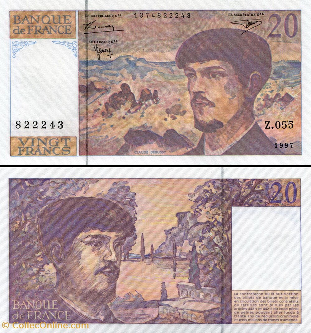 billets europe france 20 francs 1997 z 055