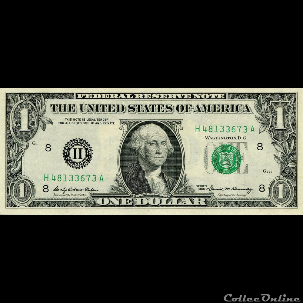billet amerique du nord etat uni h 1 federal reserve notes small size 1969 series