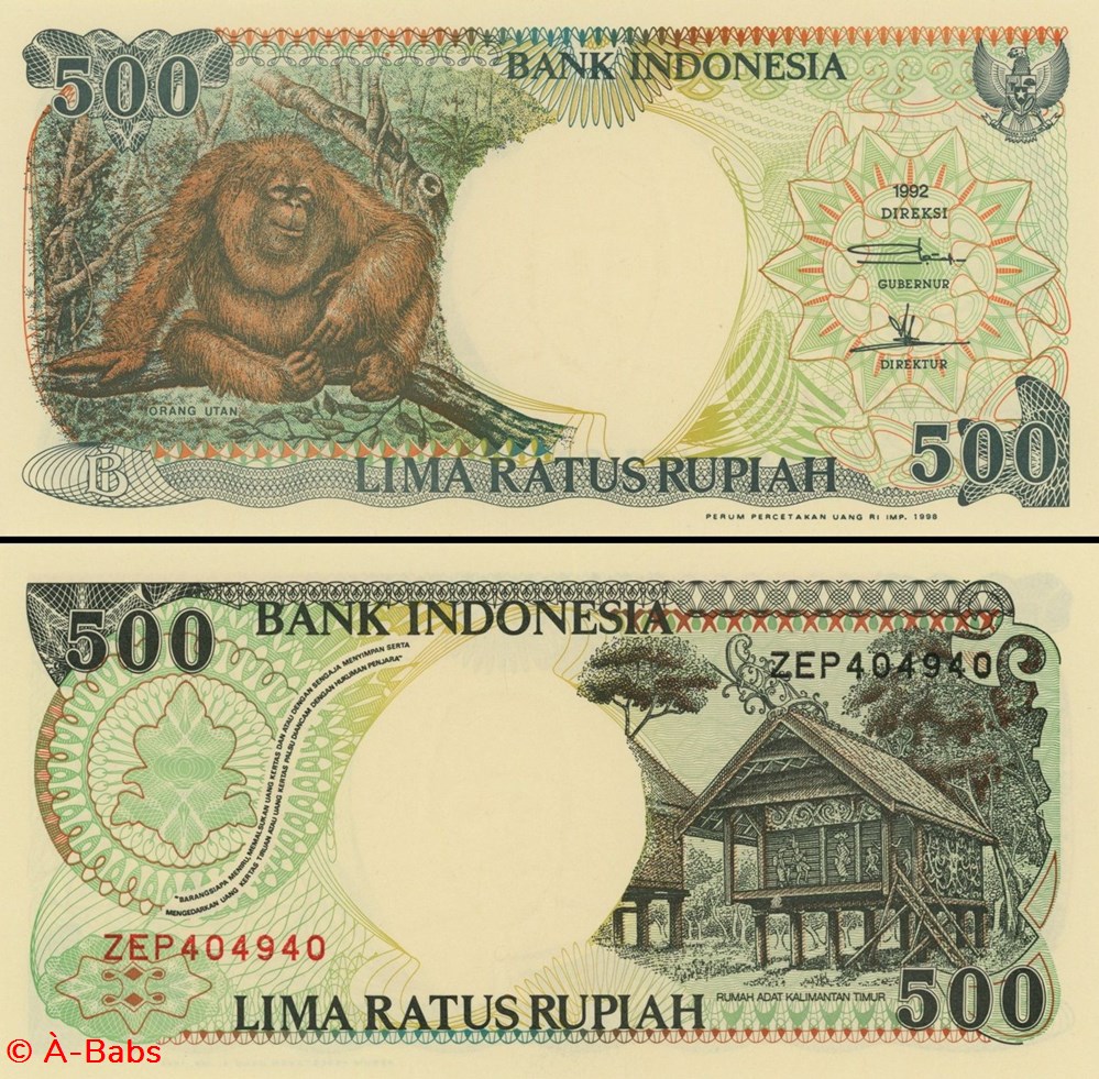 INDONÉSIE - PICK 128g - 500 ROUPIES - 1998 billets asie indonesie pick 128g 500 roupies 1998