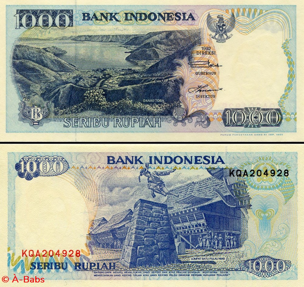 INDONÉSIE - PICK 129d - 1000 ROUPIES - 1995 billets asie indonesie pick 129d 1000 roupies 1995