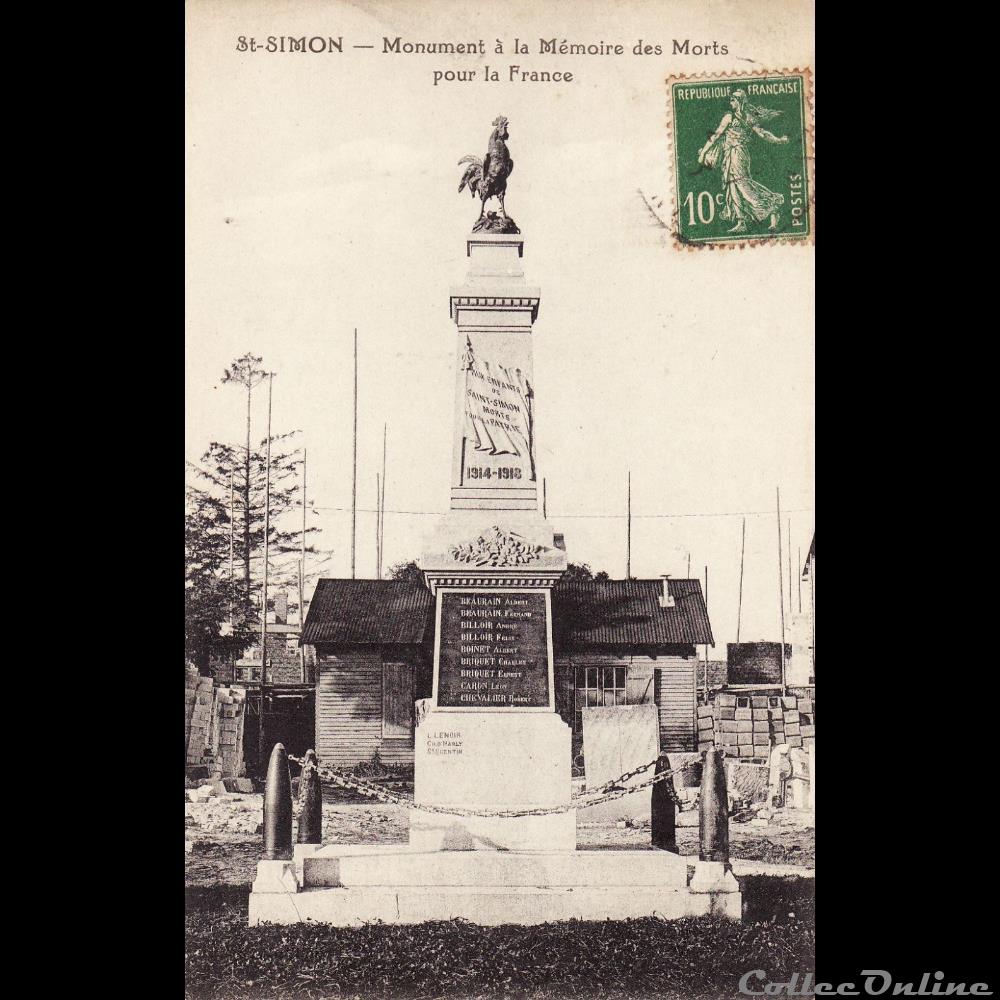 02 - Saint Simon carte postale france picardie 02 saint simon