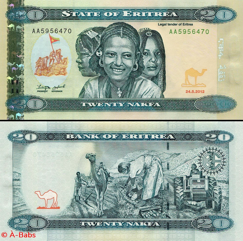 ÉRYTHRÉE - PICK 12a - 20 NAKFA - 2012 billets afrique erythree pick 12a 20 nakfa 2012