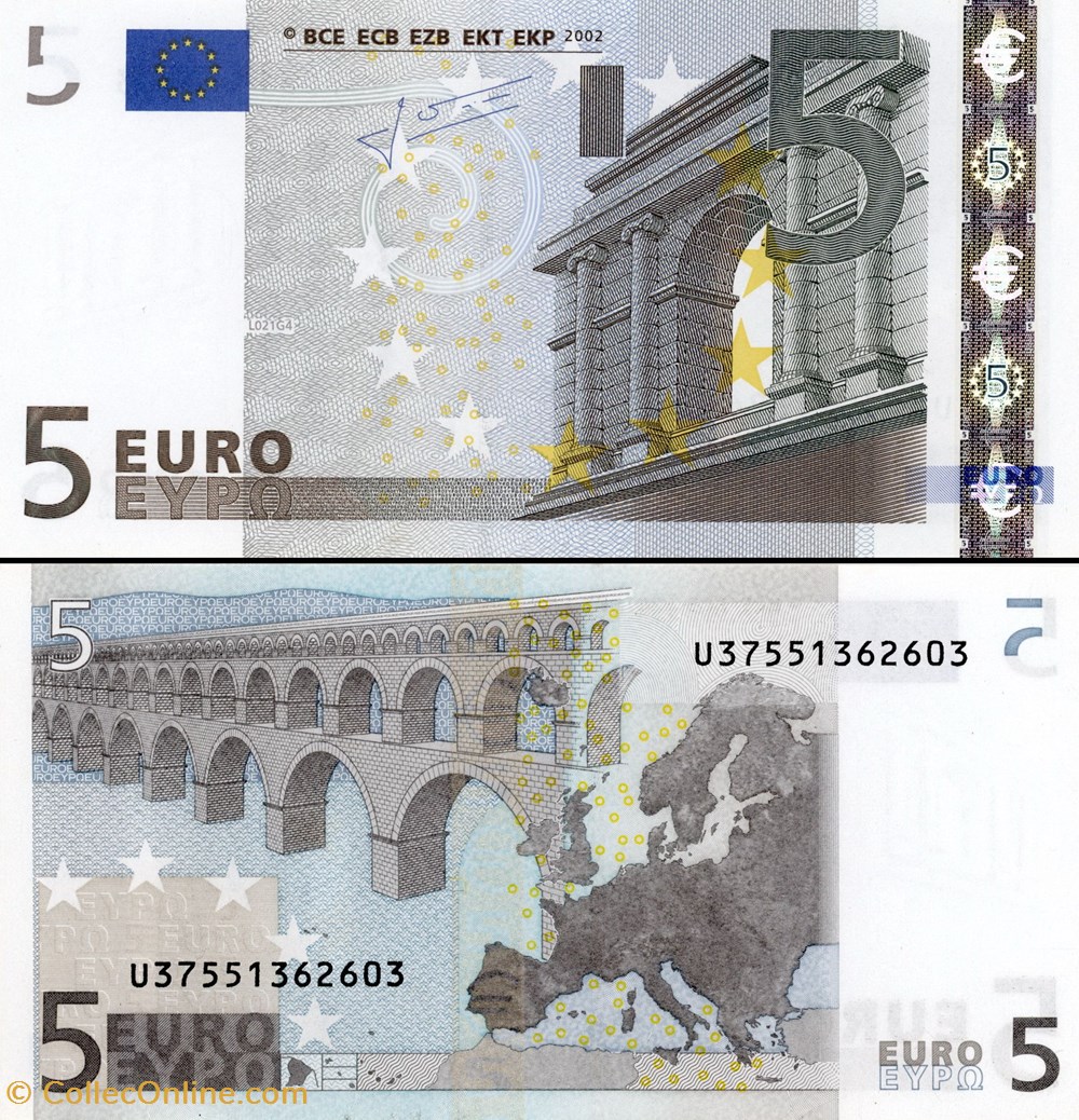 5 EUROS - SIGNATURE TRICHET - PICK 8 U - FRANCE billets 5 euros signature trichet pick 8 u france