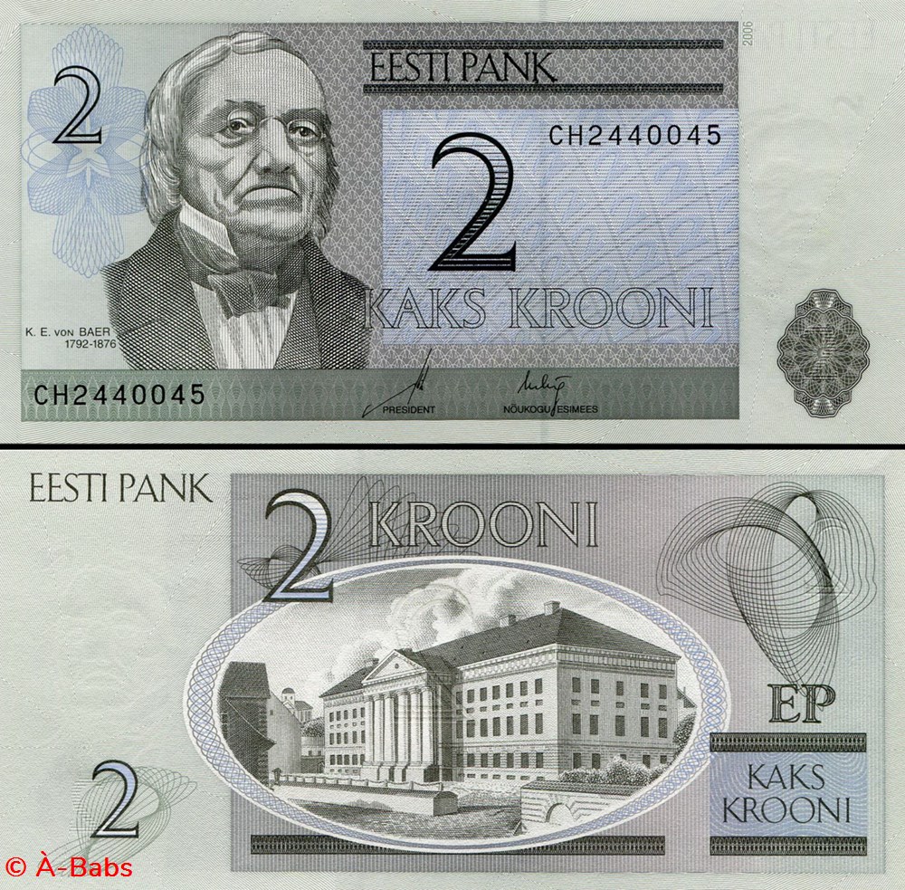 ESTONIE - PICK 85 a - 2 KROONI - 2006 billets europe estonie pick 85 a 2 krooni 2006