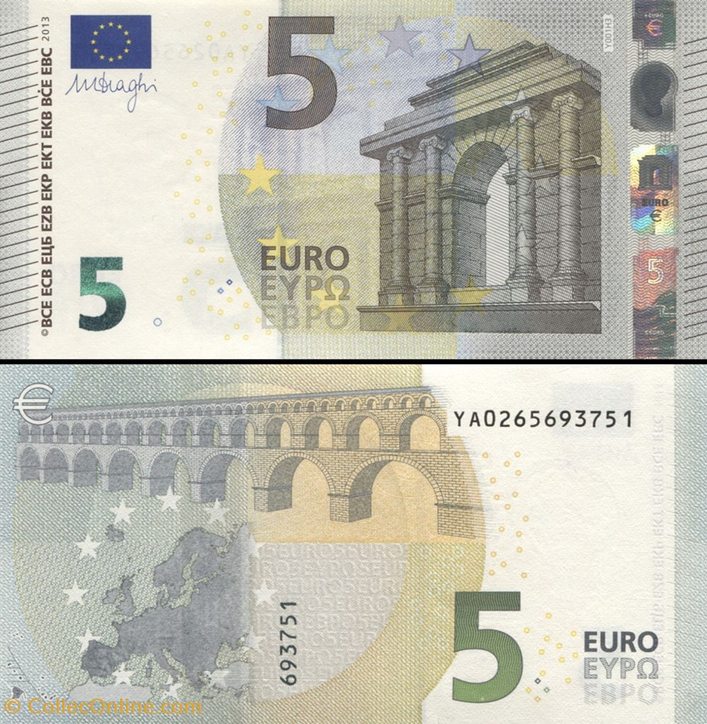 5 EUROS - SIGNATURE DRAGHI - PICK 20 Y - GRÈCE billets 5 euros signature draghi pick 20 y grece
