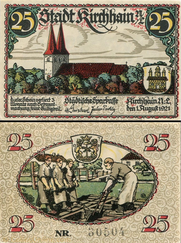 Kirchhain 25 Pfennig monnaie monde allemagne kirchhain 25 pfennig