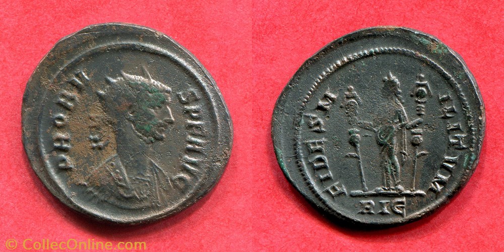PROBUS - FIDES MILITVM - RIC 170 monnaie antique av jc a ap romaine republicaine imperiale probus fides militvm ric 170