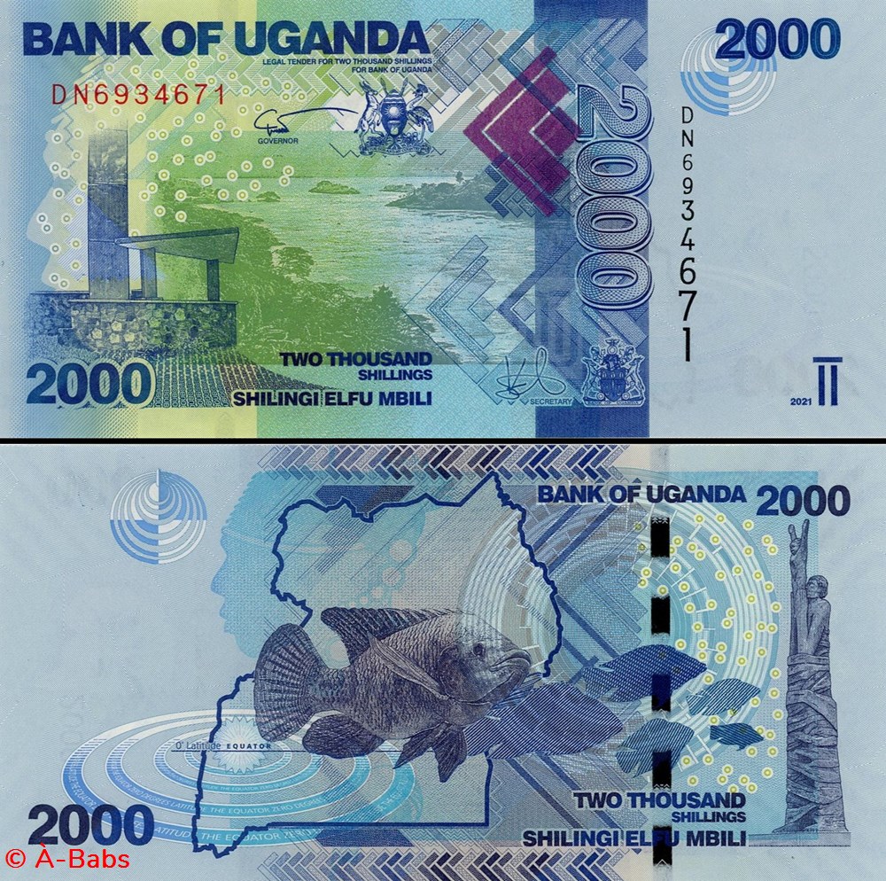 billets afrique ouganda pick 50f 2000 shillings 2021