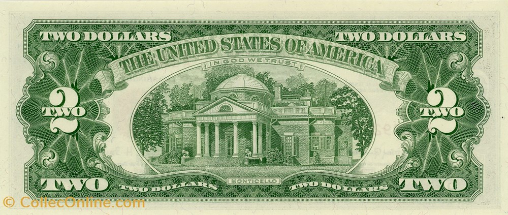 billets amerique du nord etats unis 2 red seal certificate series 1963a