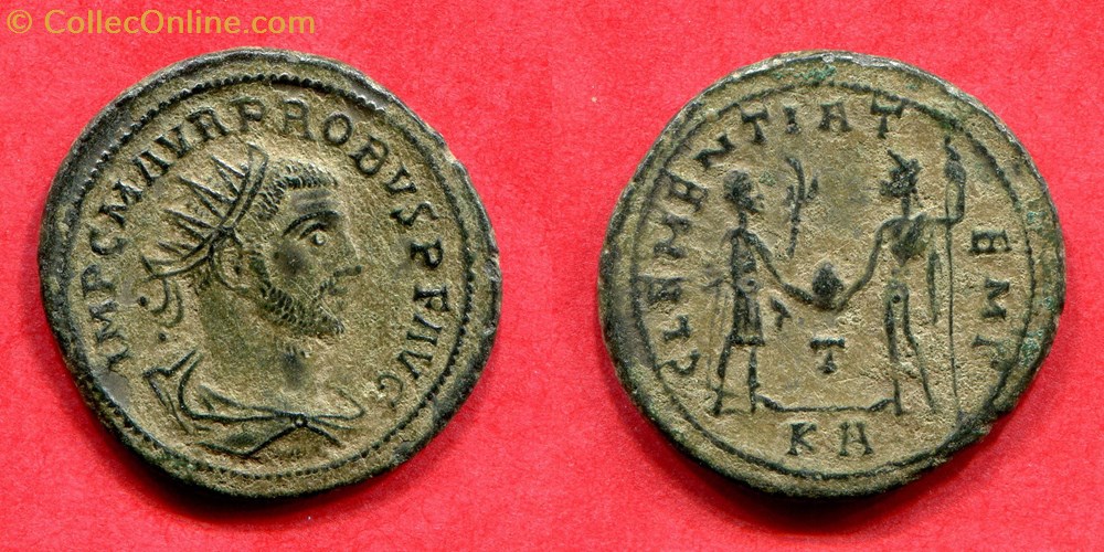 PROBUS - CLEMENTIA TEMP - RIC 927 monnaie antique av jc ap romaine republicaine imperiale probus clementia temp ric 927