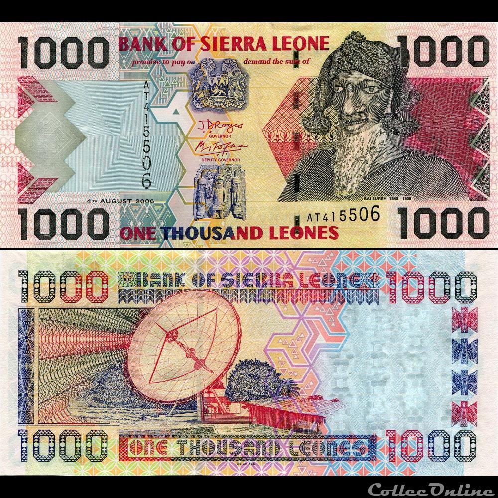 billet afrique sierra leone pick 24 c 1000 leones 2006