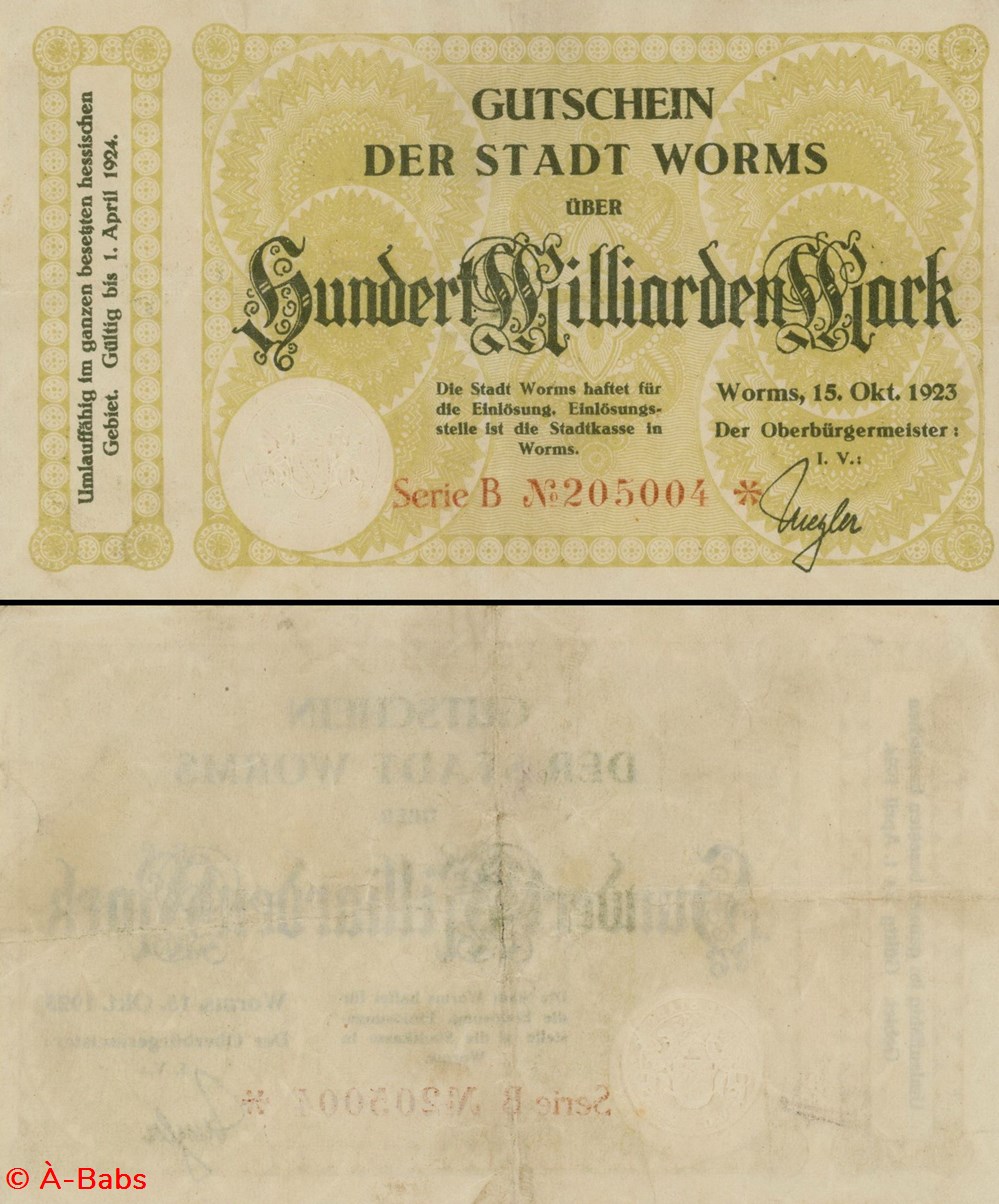 ALLEMAGNE - PICK ??? - 100 000 000 000 MARK - 1923 billets europe allemagne pick 100 000 000 000 mark 1923