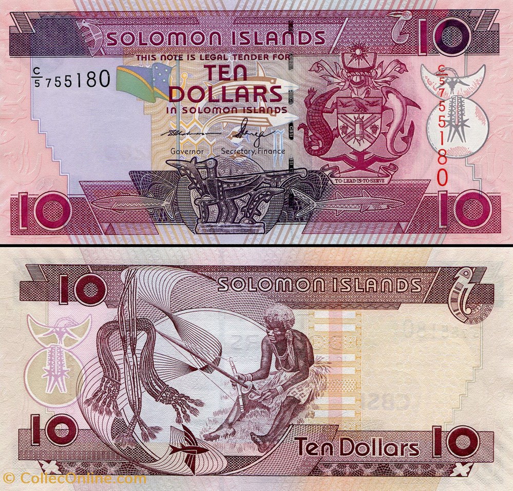 ILES SALOMON - PICK 27 a 3 - 10 DOLLARS - 2011 billets oceanie iles salomon pick 27 a 3 10 dollars 2011