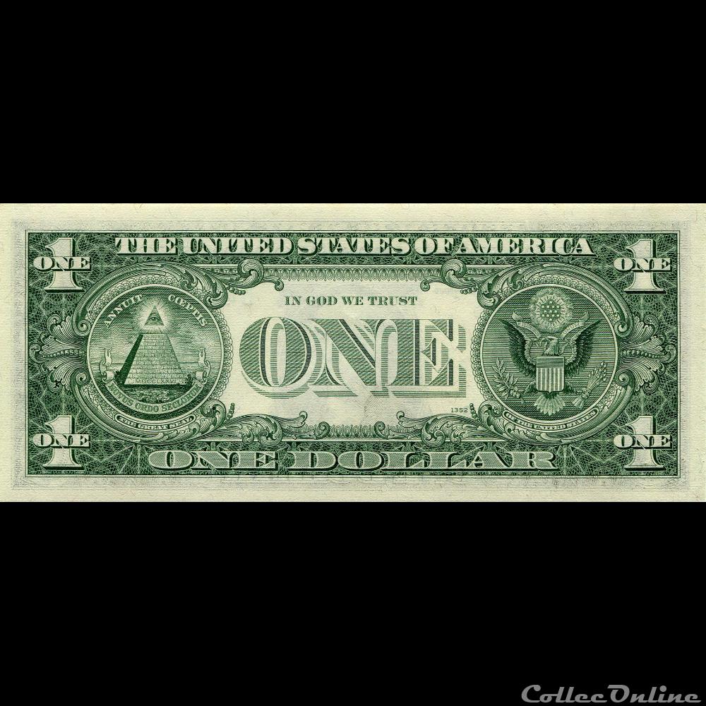 D- 1$ Federal Reserve Notes - Small Size 1969A Series billet amerique du nord etat uni d 1 federal reserve notes small size 1969a series