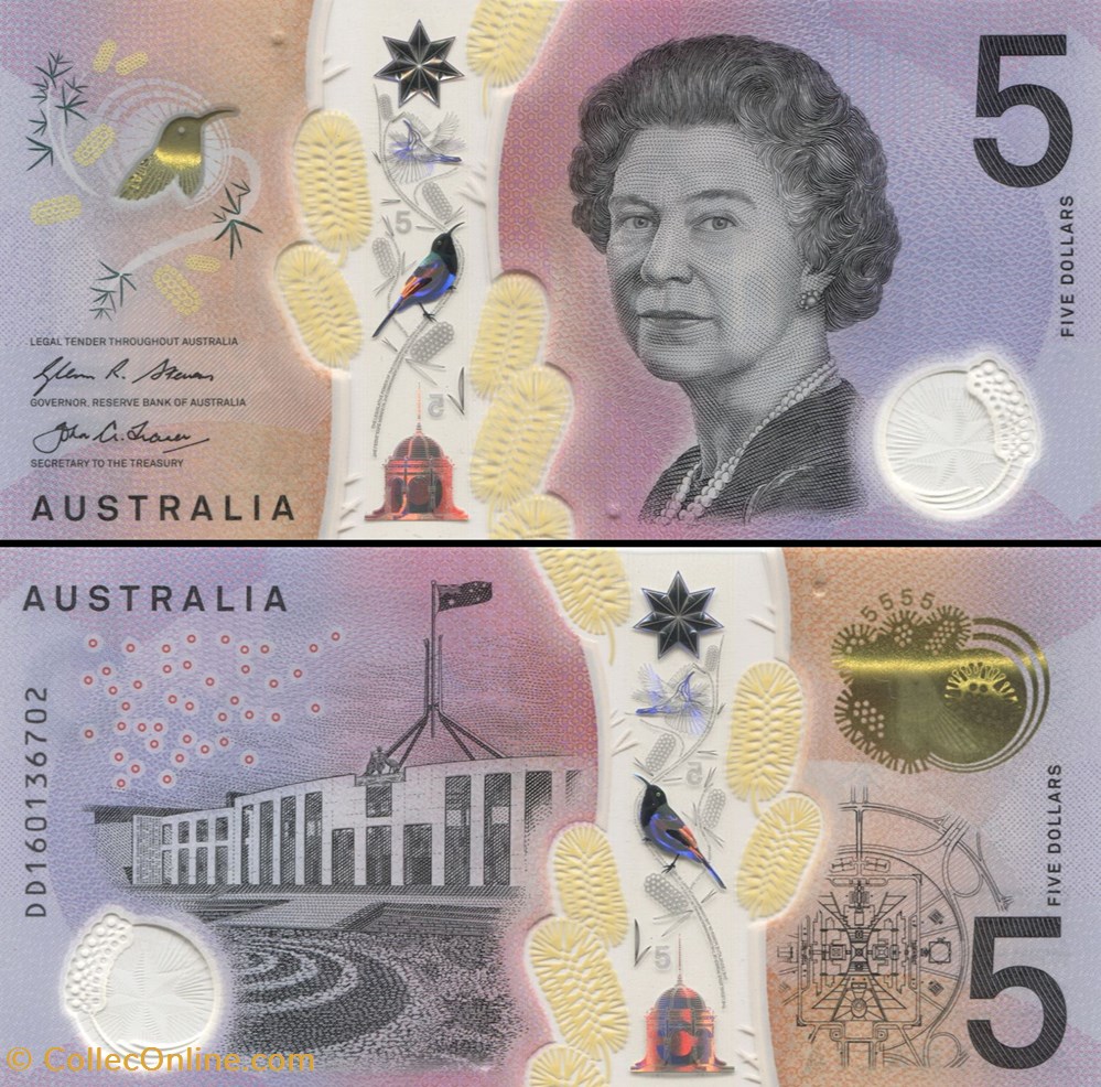 AUSTRALIE - PICK 62 a - 5 DOLLARS - 2016 billets oceanie australie pick 62 a 5 dollars 2016