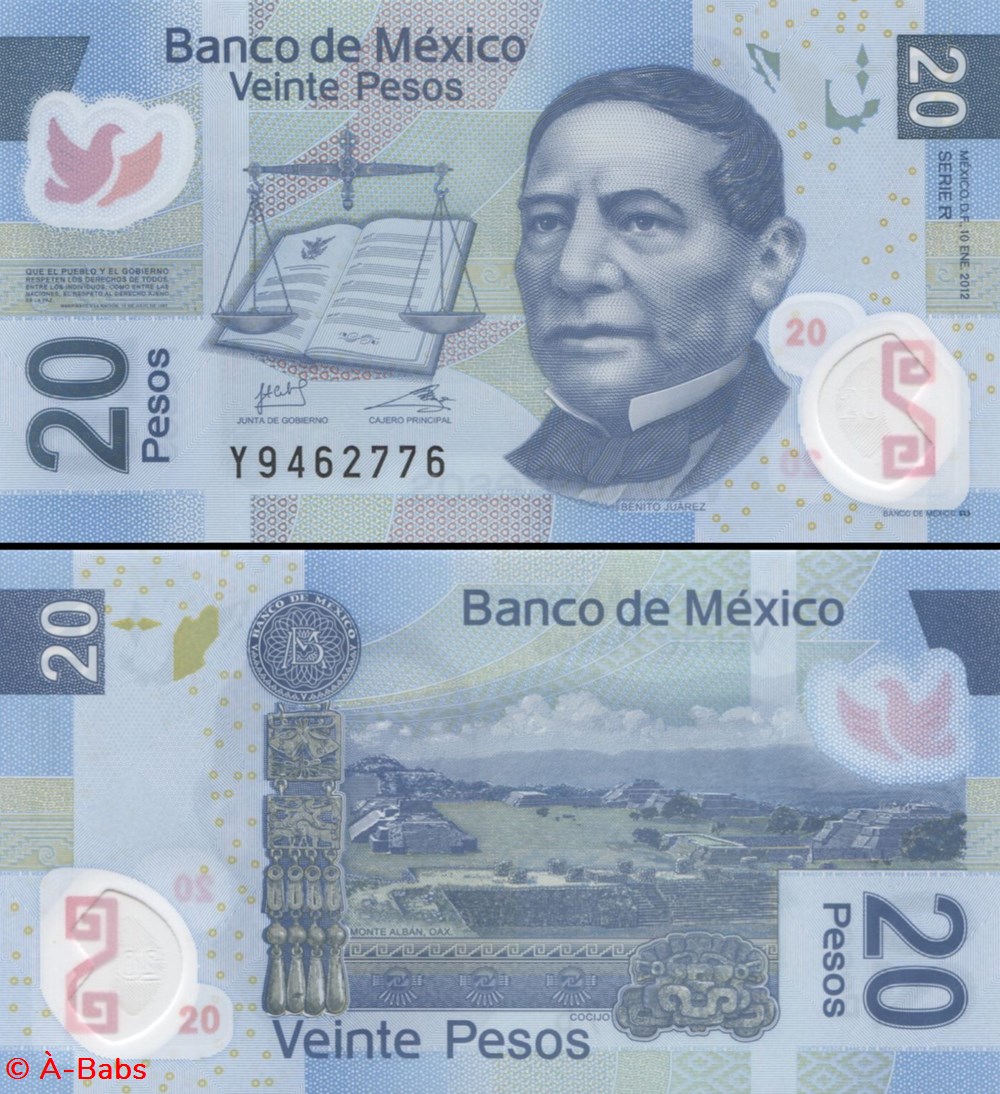 MEXIQUE - PICK 122r - 20 PESOS - 2012 billets amerique du nord mexique pick 122r 20 pesos 2012