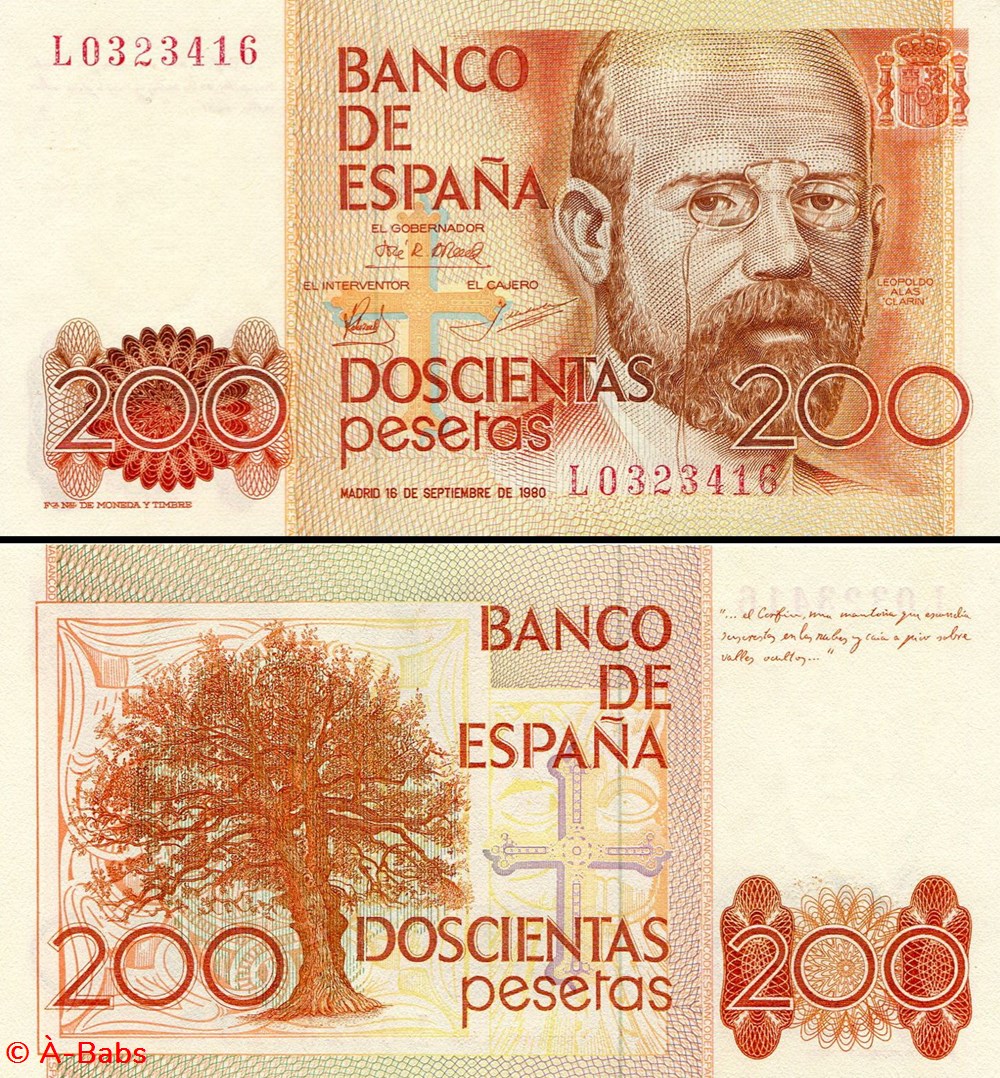 ESPAGNE - PICK 156 - 200 PESETAS - 1980 billets europe espagne pick 156 200 pesetas 1980