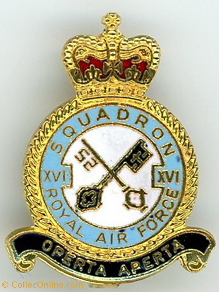 militarium medaille insigne r a f 16 squadron xvi