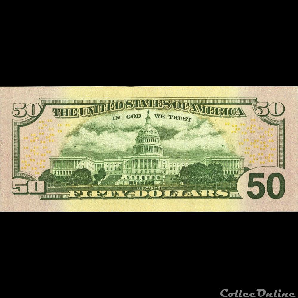 billets amerique du nord etats unis 50 federal reserve notes small size 2009 series