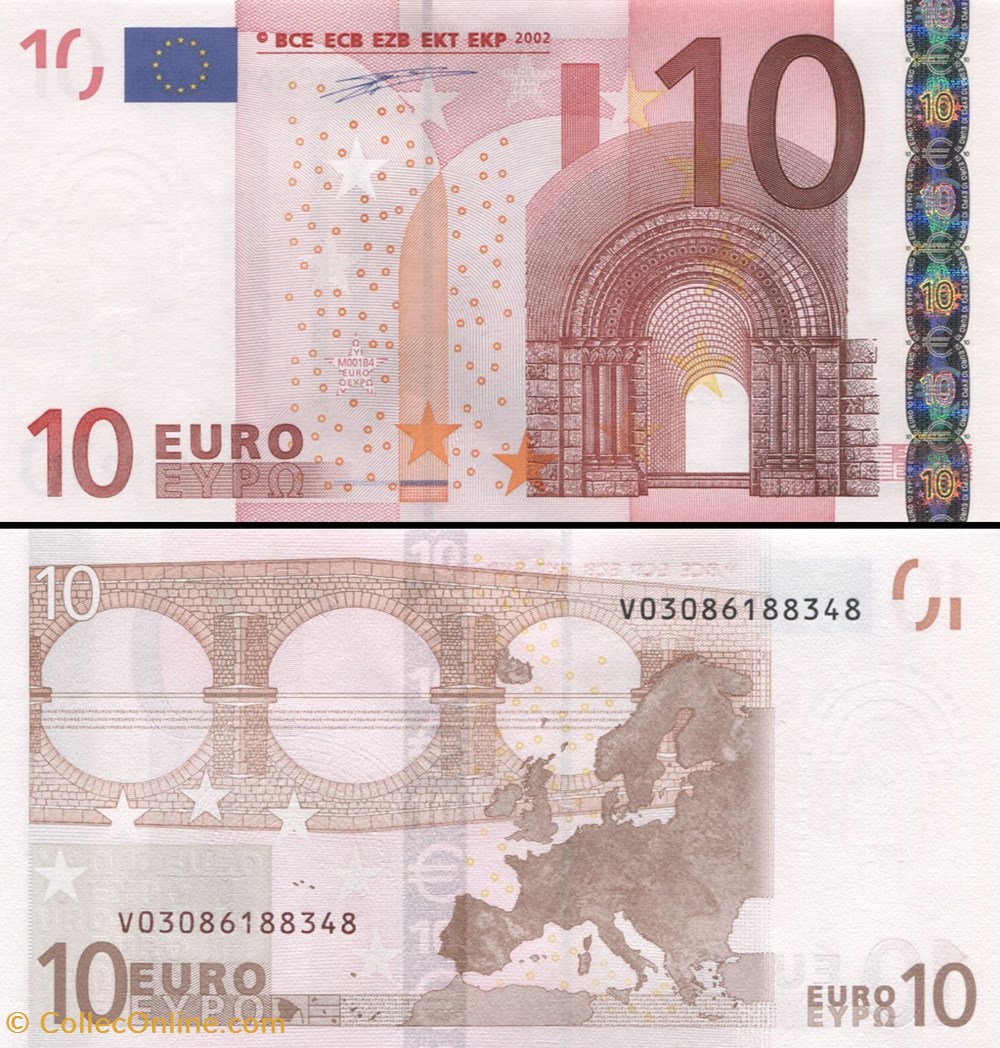 10 EUROS - SIGNATURE DUISENBERG - PICK 2 V1 - ESPAGNE billets 10 euros signature duisenberg pick 2 v1 espagne