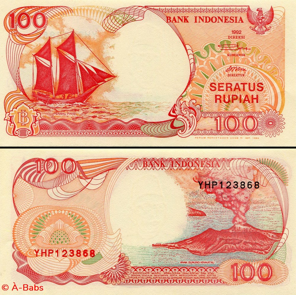 billets asie indonesie pick 127c 100 roupies 1994