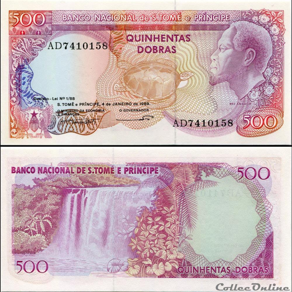 SAO TOME ET PRINCIPE - PICK 61 - 500 DOBRAS - 1989 billet afrique sao tome et principe pick 61 500 dobras 1989