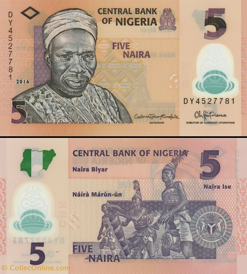 NIGERIA - PICK 38g - 5 NAIRA - 2016 billets afrique nigeria pick 38g 5 naira 2016