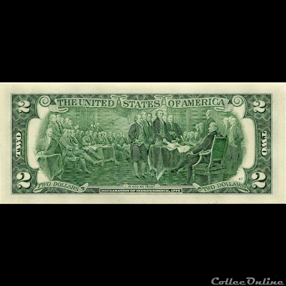 B- New-York District - 2$ Federal Reserve Notes - Small Size 2013 Series billet amerique du nord etat uni b new york district 2 federal reserve notes small size 2013 series