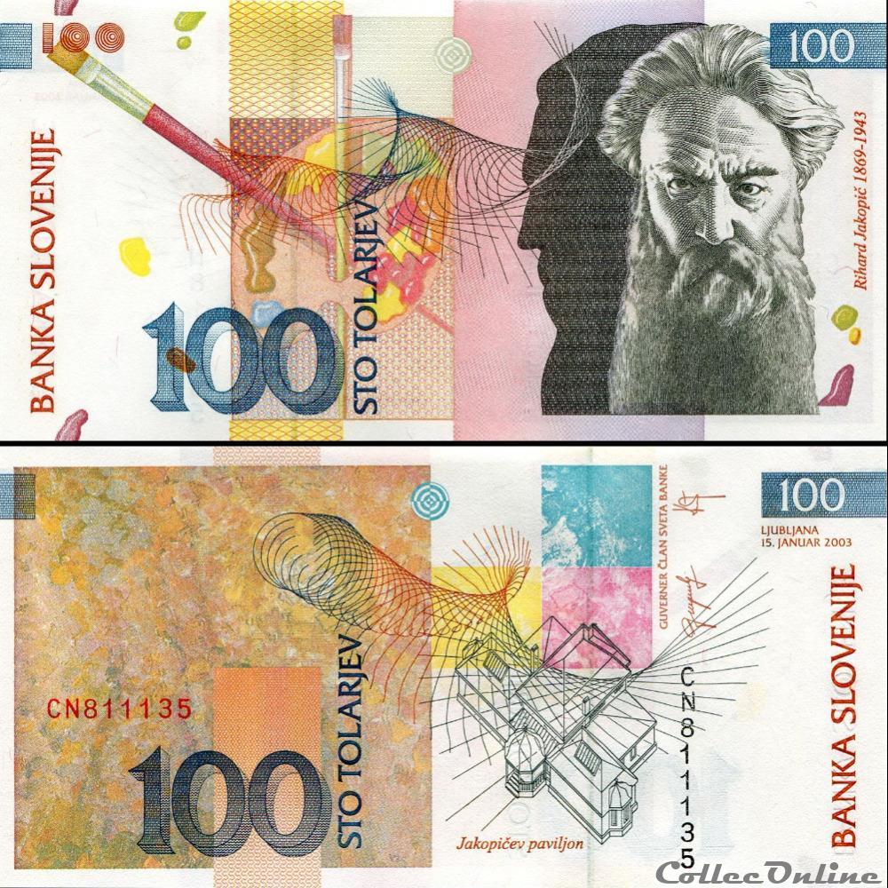 SLOVÉNIE - PICK 31 a - 100 TOLARJEV - 2003 billet europe slovenie pick 31 a 100 tolarjev 2003