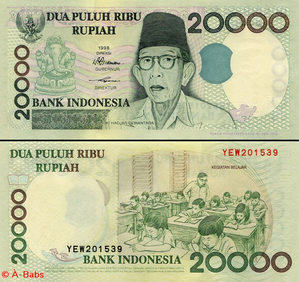 billets asie indonesie pick 138e 20 000 roupies 2002