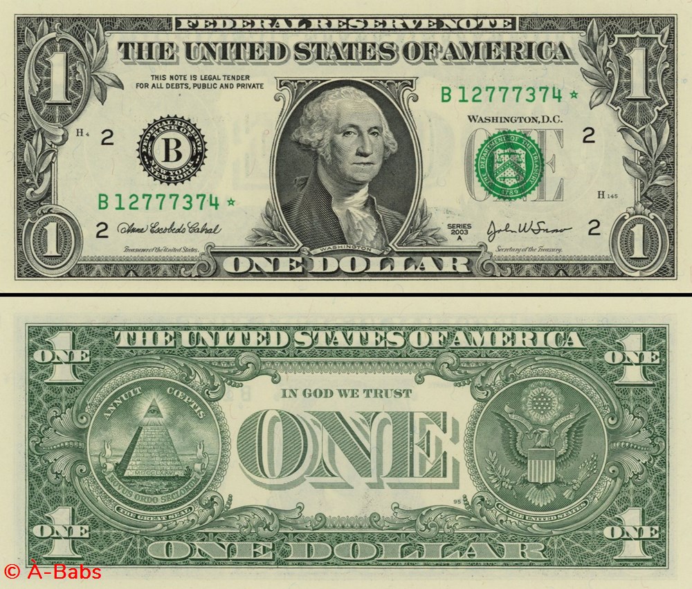 billets amerique du nord etats unis b 1 federal reserve notes small size 2003a series