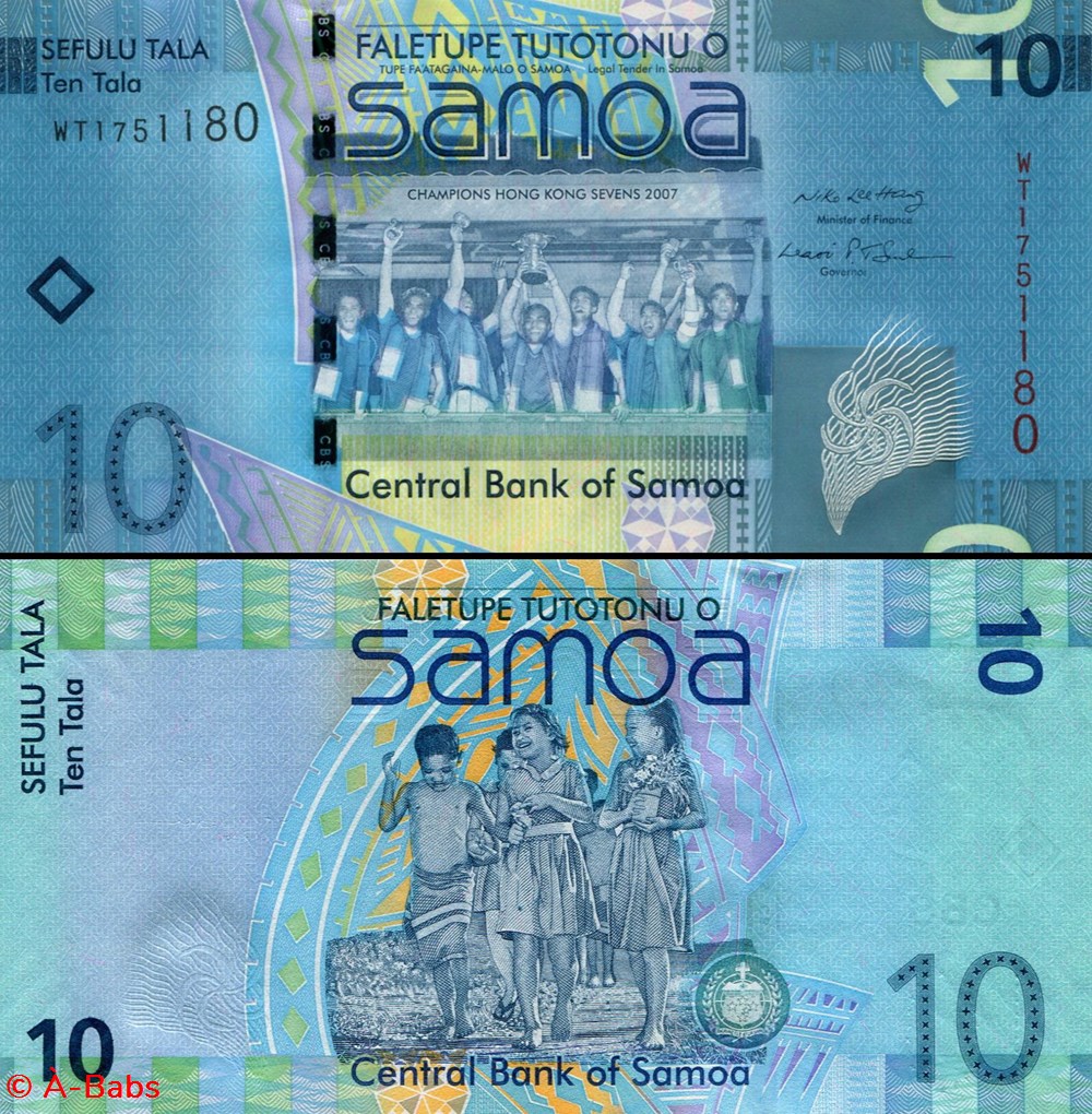 SAMOA - PICK 39 - 10 TALA - 2008 billets oceanie samoa pick 39 10 tala 2008
