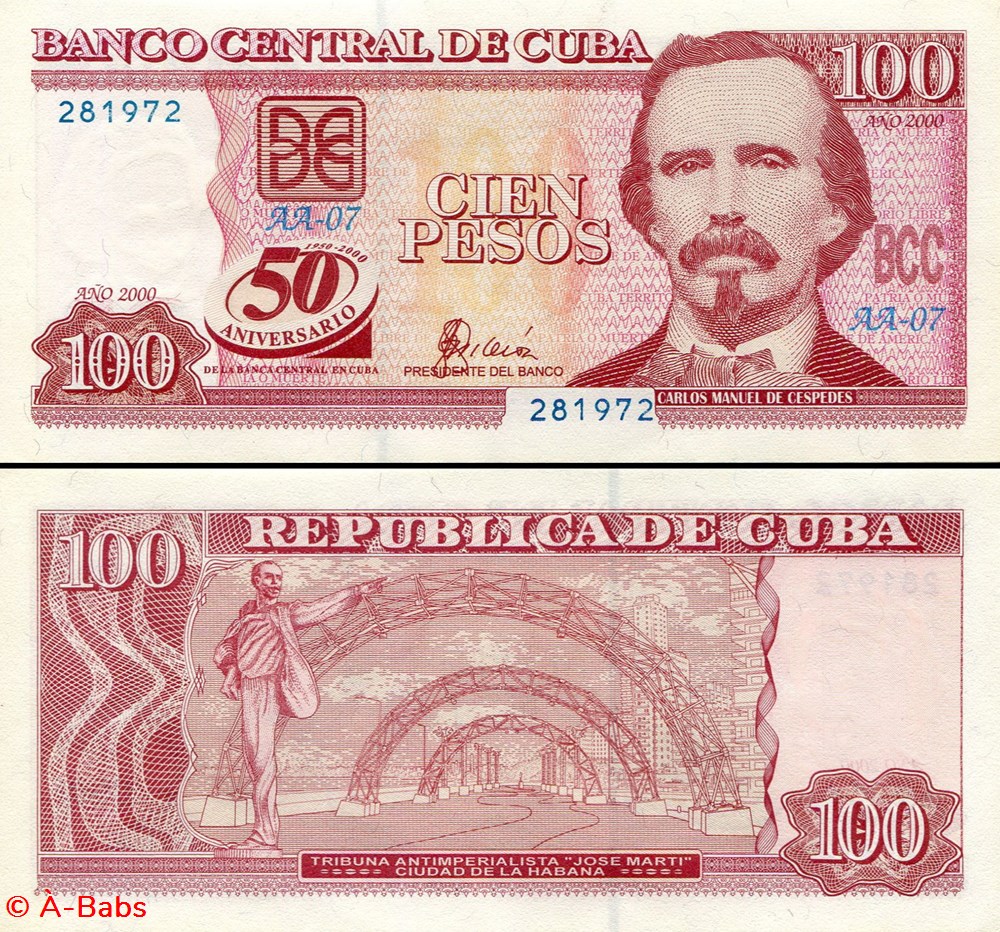 CUBA - PICK 120 - 100 PESOS - 2000 billets amerique centrale et caraibes cuba pick 120 100 pesos 2000
