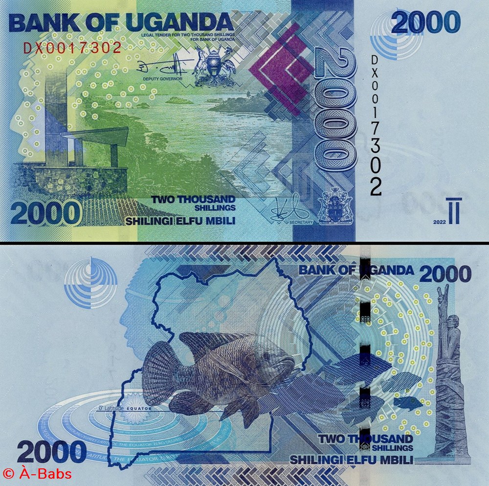 billets afrique ouganda pick 50g 2000 shillings 2022