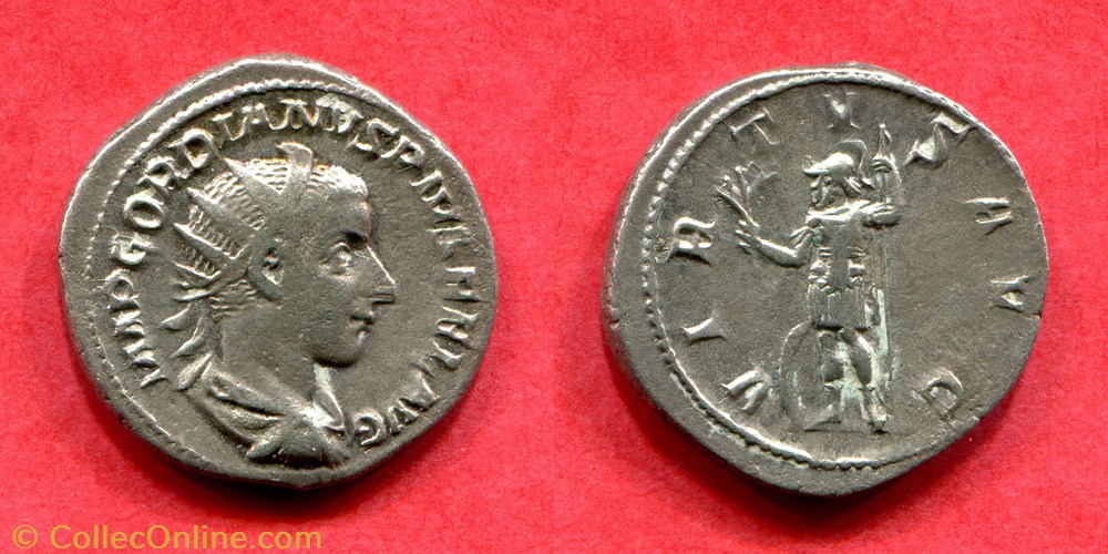 GORDIEN III - VIRTVS AVG - RIC 39 monnaie antique jc ap romaine imperiale gordien iii virtvs avg ric 39
