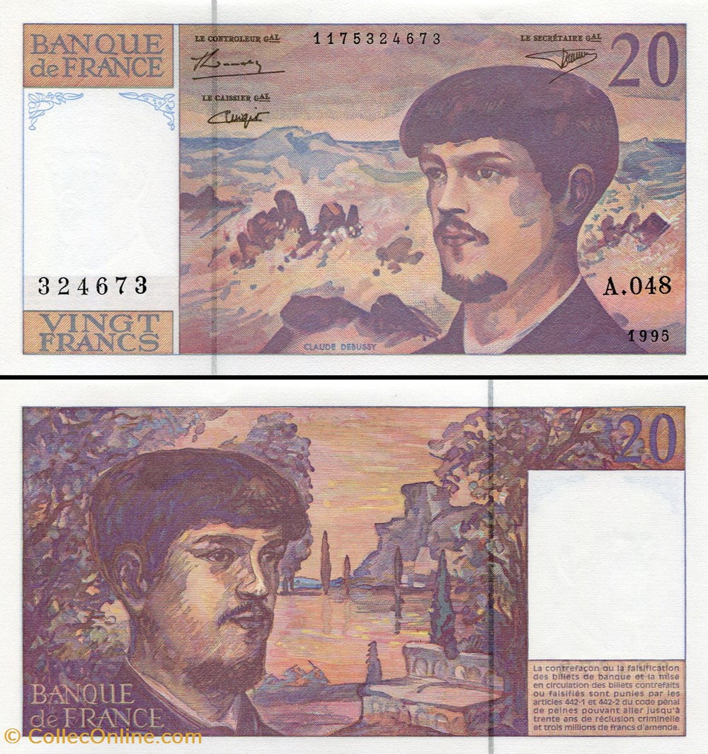 FRANCE - 20 FRANCS - 1995 - A.048 billets europe france 20 francs 1995 a 048