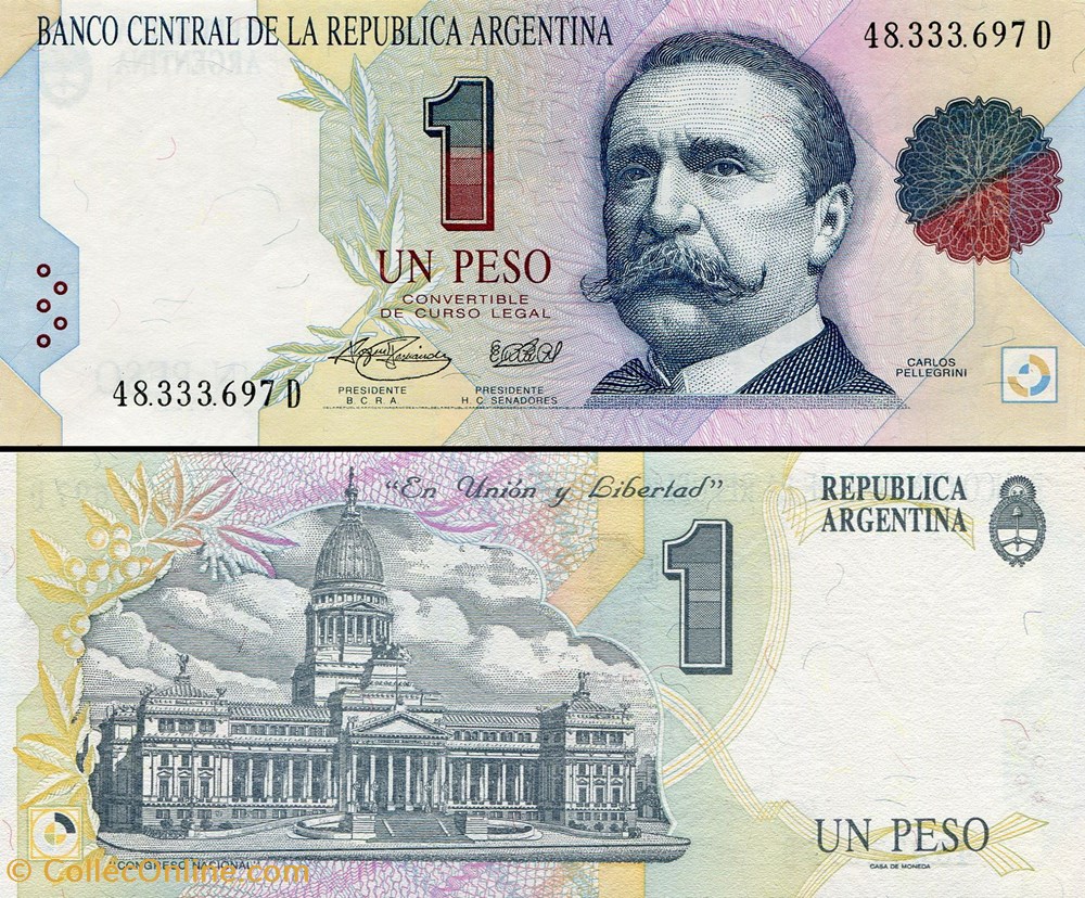 billets amerique du sud argentine pick 339 b 1 peso convertible 1994