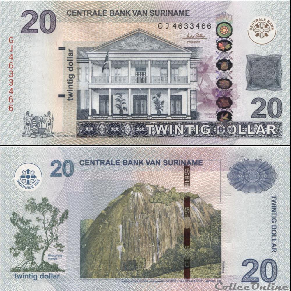 SURINAME - PICK 164 - 20 DOLLARS - 2010 billet amerique du sud suriname pick 164 20 dollars 2010
